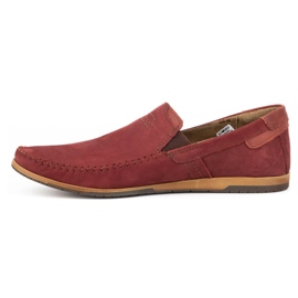 KOMODO Mocassins homme cuir 876 bordeaux rouge 1