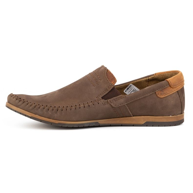 KOMODO Mocassins cuir homme 876 marron brun 1