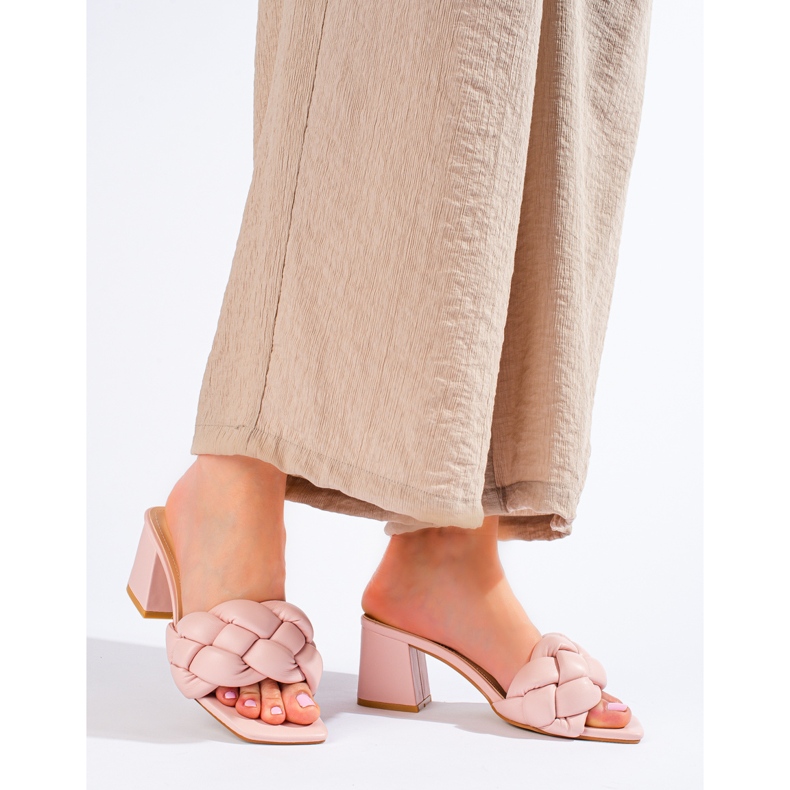 Sandales à talons Shelovet roses pour femmes 1