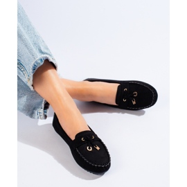 Mocassins en daim noir pour femmes de Shelovet le noir 3