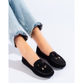 Mocassins en daim noir pour femmes de Shelovet le noir 2