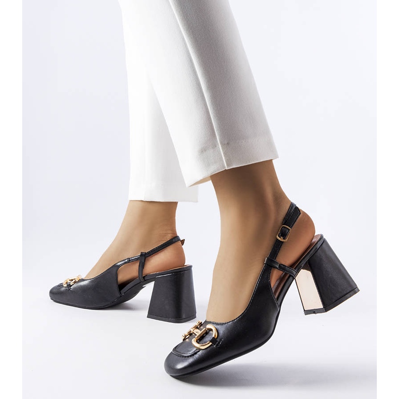 Sandales noires à talons hauts Parrish le noir 1