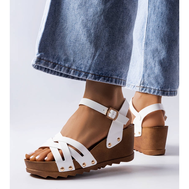 BM Sandales compensées blanches Audric 1