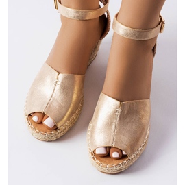 BM Espadrilles compensées dorées de Trails d'or 2