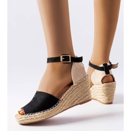 BM Espadrilles compensées noires de Lauderdale 1