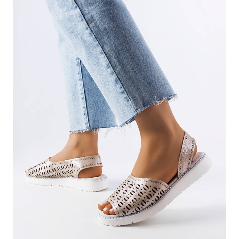 Sandales ajourées argentées Rainy 2