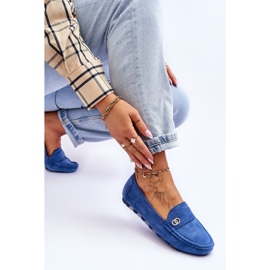 Mocassins à enfiler en daim bleu Castelo 6