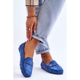 Mocassins à enfiler en daim bleu Castelo 2