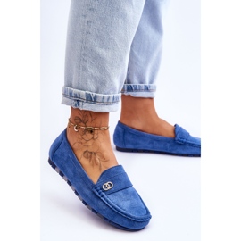 Mocassins à enfiler en daim bleu Castelo 3
