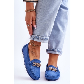 Mocassins en daim pour femme Sorento bleus 2