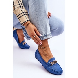Mocassins en daim pour femme Sorento bleus 7