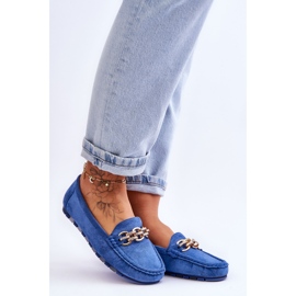 Mocassins en daim pour femme Sorento bleus 1