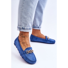 Mocassins en daim pour femme Sorento bleus 4