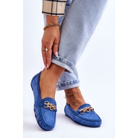 Mocassins en daim pour femme Sorento bleus 3
