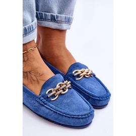 Mocassins en daim pour femme Sorento bleus 6