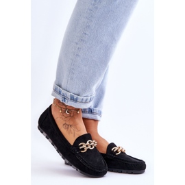 Mocassins en daim pour femmes Noir Sorento le noir 6