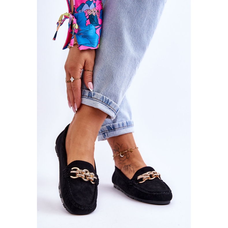 Mocassins en daim pour femmes Noir Sorento le noir 2