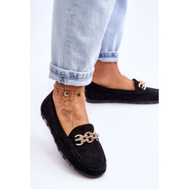 Mocassins en daim pour femmes Noir Sorento le noir 3