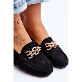 Mocassins en daim pour femmes Noir Sorento le noir 5