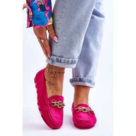 Mocassins en daim à enfiler pour femmes Fuchsia Sorento rose 1
