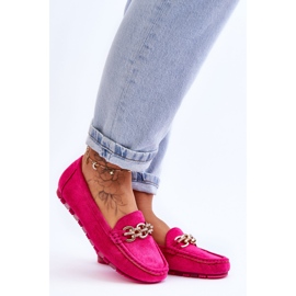 Mocassins en daim à enfiler pour femmes Fuchsia Sorento rose 7