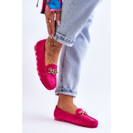 Mocassins en daim à enfiler pour femmes Fuchsia Sorento rose 5