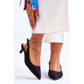 Escarpins Peep Toe Bas Noir Lia 1