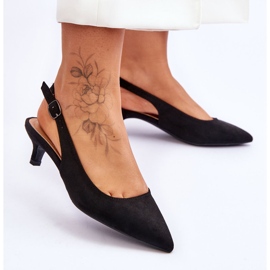 Escarpins Peep Toe Bas Noir Lia le noir 2