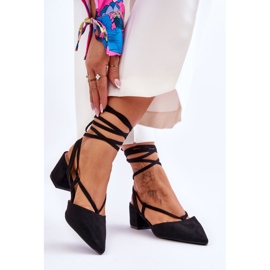 PG1 Escarpins noirs Carlotte à talons bas et nœuds le noir 2