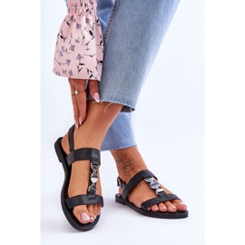 Sandales Plates Femme À Bride Décorative Black Berry le noir 2