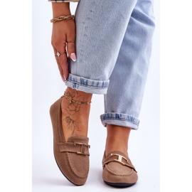 Mocassins à enfiler classiques beiges Carly 1