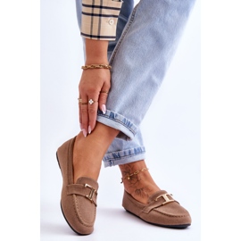 Mocassins à enfiler classiques beiges Carly 2