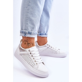 Chaussures De Sport Classiques Avec Motif Ajouré Blanc Et Argent Happier blanche 2 Chaussures De Sport Classiques Avec Motif Ajouré Blanc Et Argent Happier blanche 2