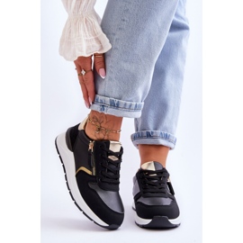 PG1 Chaussures De Sport Pour Femmes Avec Fermeture Éclair Noir Larisa 1