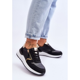 PG1 Chaussures De Sport Pour Femmes Avec Fermeture Éclair Noir Larisa 2