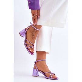 Sandales à talons hauts Felisa Violet à la mode 4