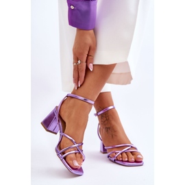 Sandales à talons hauts Felisa Violet à la mode 2