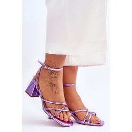 Sandales à talons hauts Felisa Violet à la mode 7