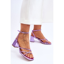 Sandales à talons hauts Felisa Violet à la mode 3