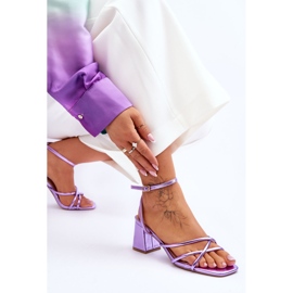 Sandales à talons hauts Felisa Violet à la mode 5