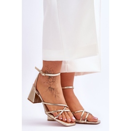 FB2 Sandales à talons hauts Golden Felisa à la mode doré 1