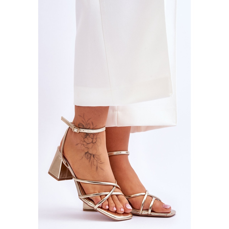 FB2 Sandales à talons hauts Golden Felisa à la mode doré 1