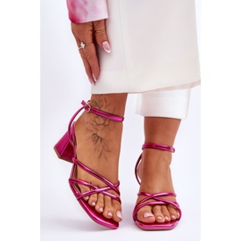 Sandales à talons hauts Fuchsia Felisa à la mode rose 1