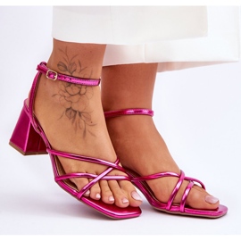 Sandales à talons hauts Fuchsia Felisa à la mode rose 7