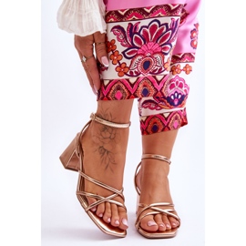 FB2 Sandales à talons hauts Felisa en or rose à la mode doré 1