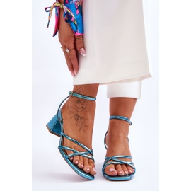 Sandales à talons hauts bleu Felisa à la mode 1