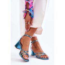 Sandales à talons hauts bleu Felisa à la mode 2