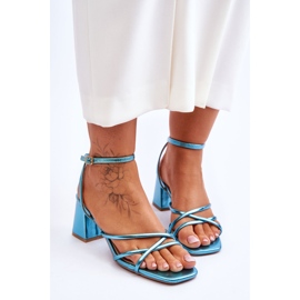 Sandales à talons hauts bleu Felisa à la mode 4