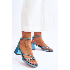 Sandales à talons hauts bleu Felisa à la mode 3