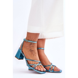 Sandales à talons hauts bleu Felisa à la mode 6
